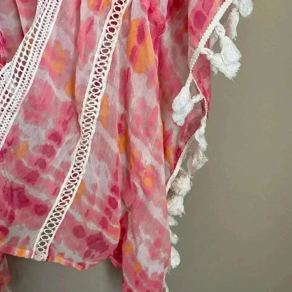 Steve Madden Tie Dye Eyelet Bathing Suit Coverup - Picture 2 of 12